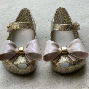 Mini Melissa Gold Dress Shoes